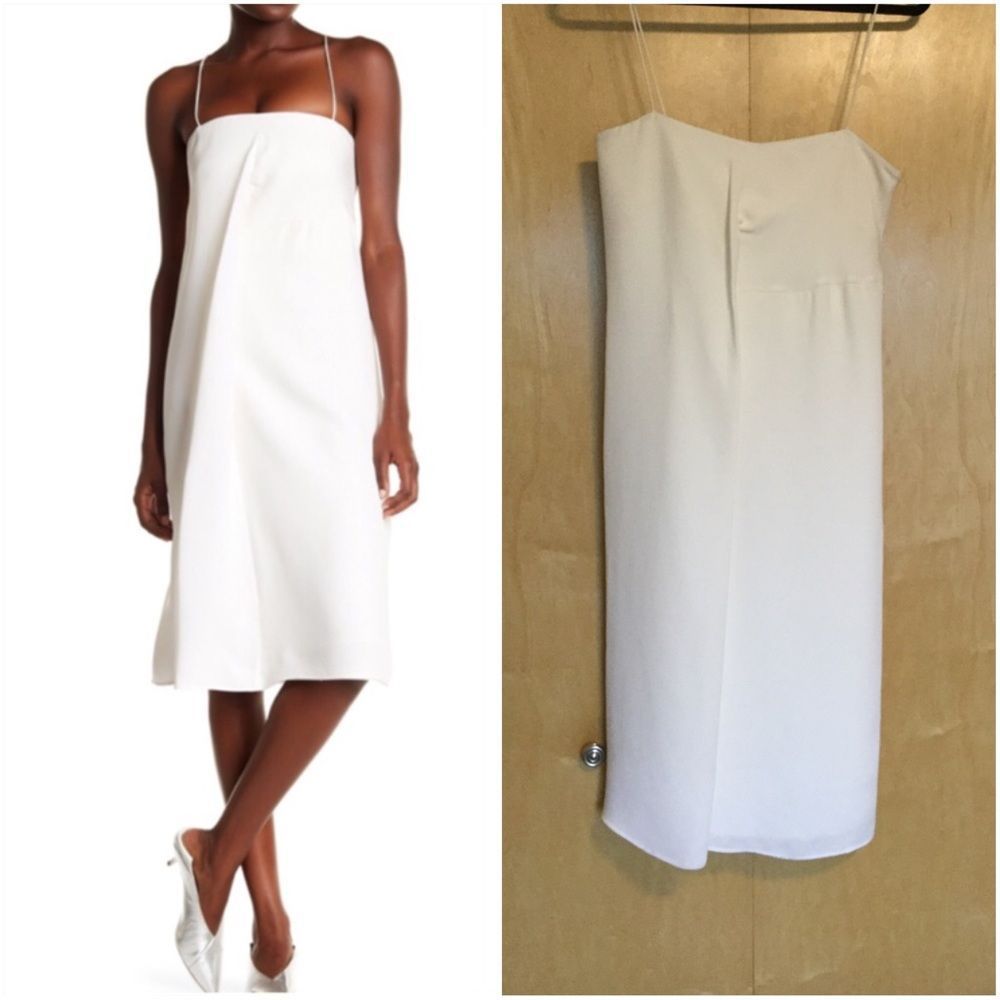 Derek Lam Women's White Draped Cami Silk D… - Picture 1 of 8